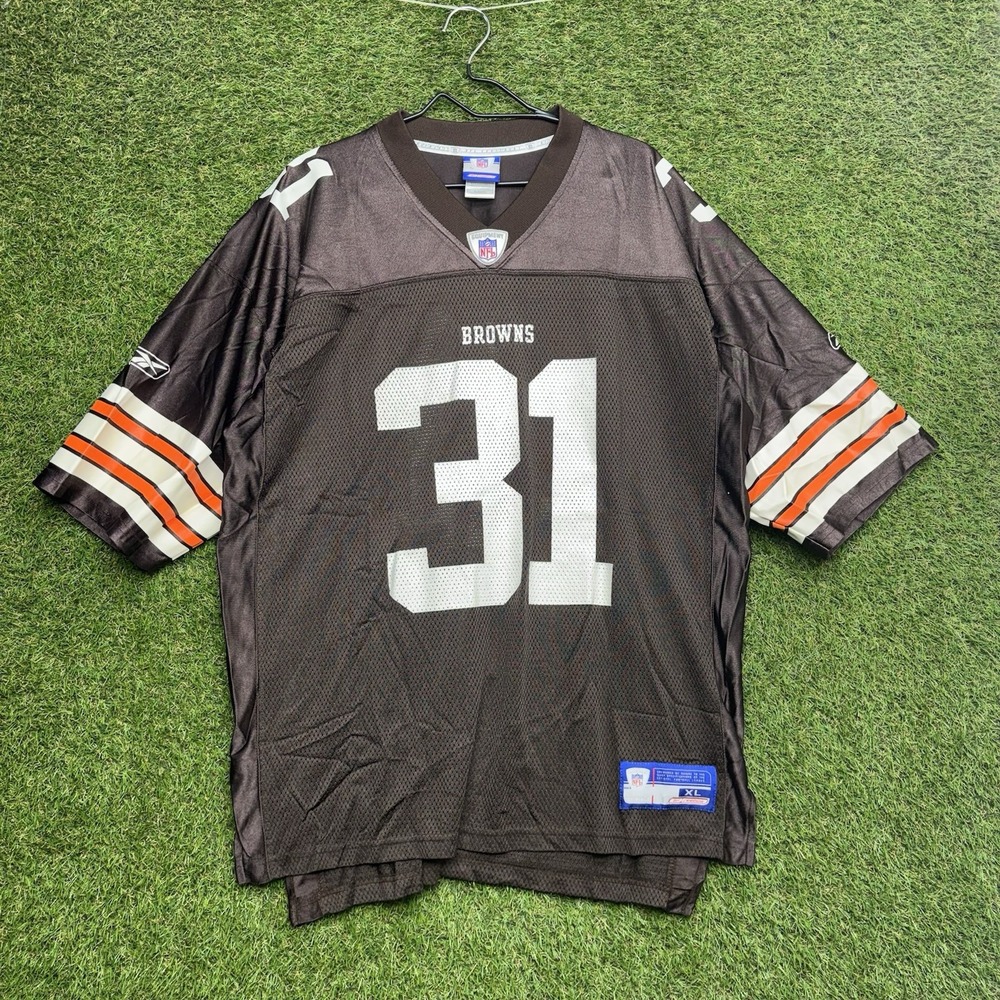 Vintage Cleveland Browns Football Jersey #31 Mens XL Reebok Brown Taylen Green